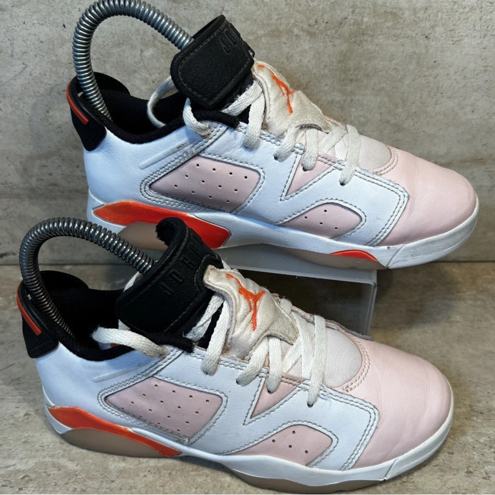 Jordan‎ Kids White, Pink, and Orange Sneakers